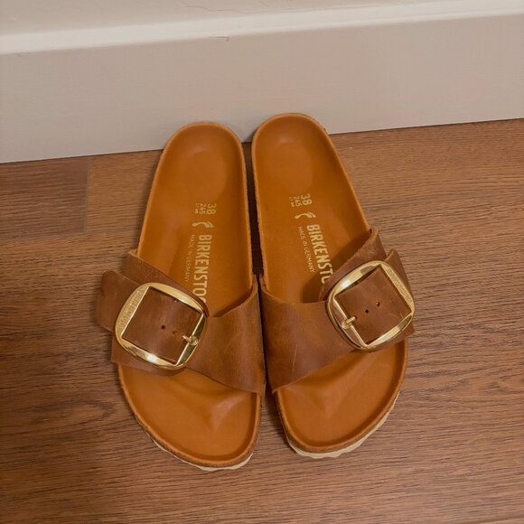 Birkenstock Shoes - BIRKENSTOCK - MADRID BUCKLE SANDAL IN BROWN (38) [NEVER WORN] $90